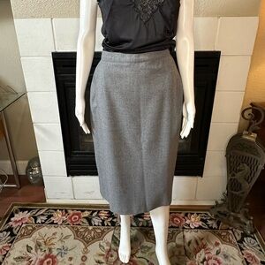 VTG 100% Pure Wool Giorgio San Angelo Size 12 Gray Lined Skirt Quality Fabric